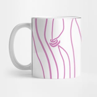 Pink Knotted Stripes Mug